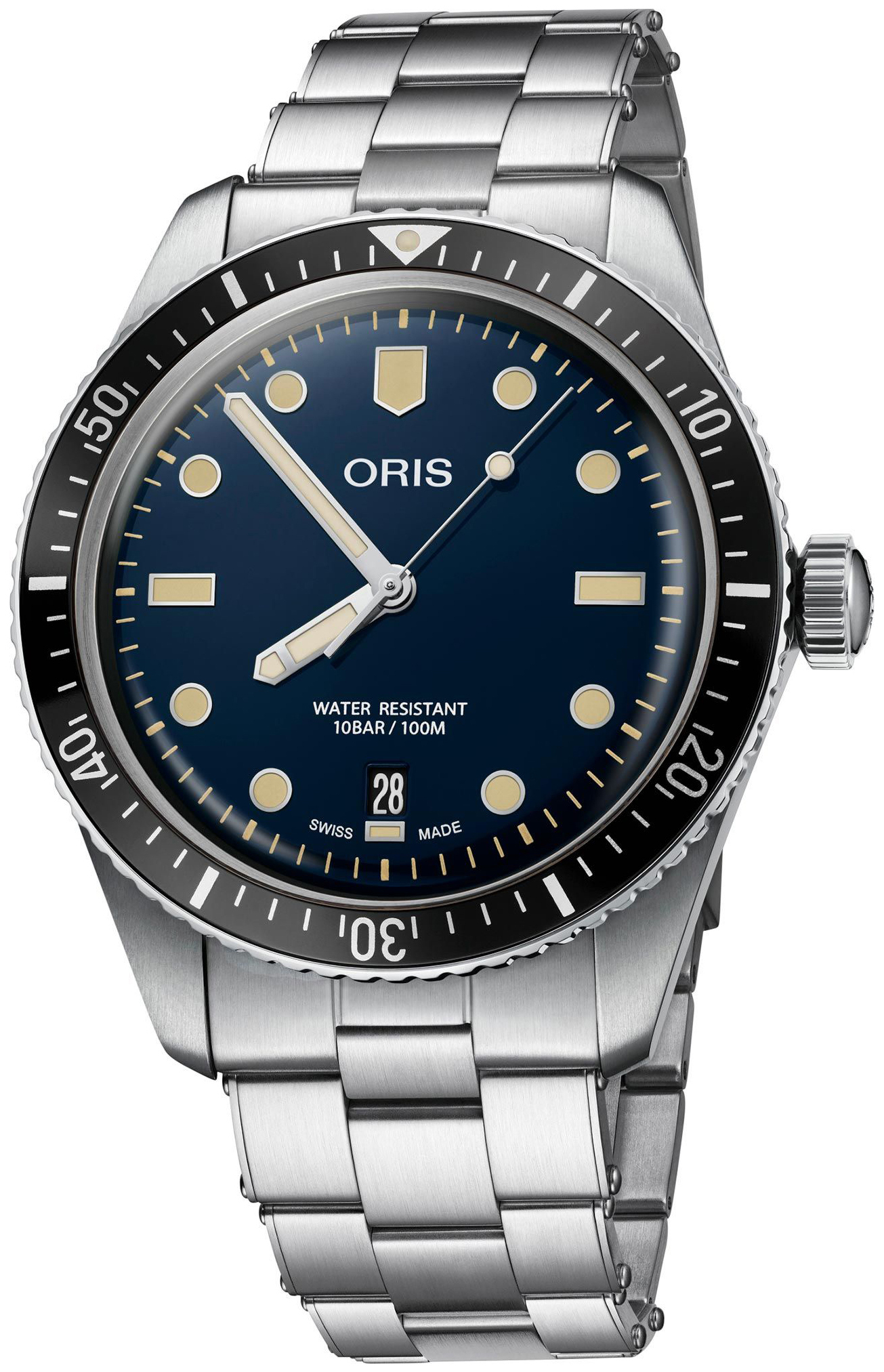 Oris Herrklocka 01 733 7707 4055-07 8 20 18 Divers Blå/Stål Ø40 mm - Oris