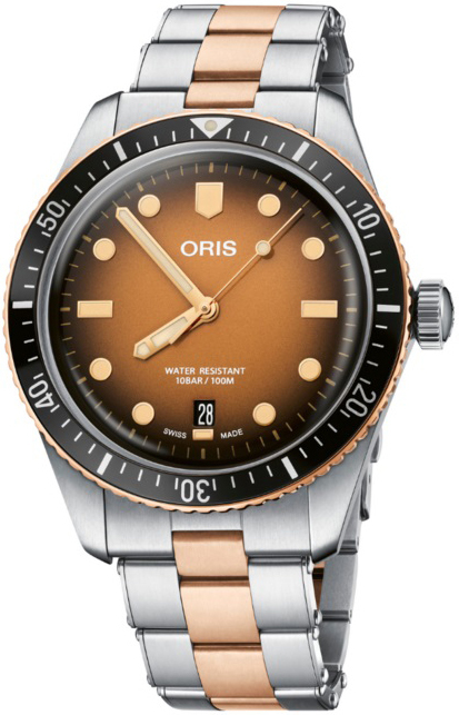 Oris Herrklocka 01 733 7707 4356-07 8 20 17 Diving Brun/Stål Ø40 mm - Oris