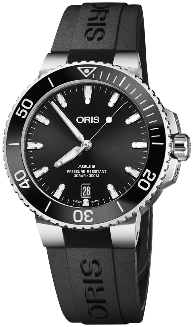 Oris Herrklocka 01 733 7732 4134-07 4 21 64FC Diving Svart/Gummi - Oris