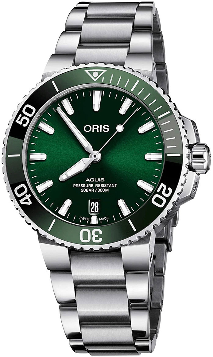 Oris Herrklocka 01 733 7766 4157-07 8 22 05PEB Diving Grön/Stål - Oris