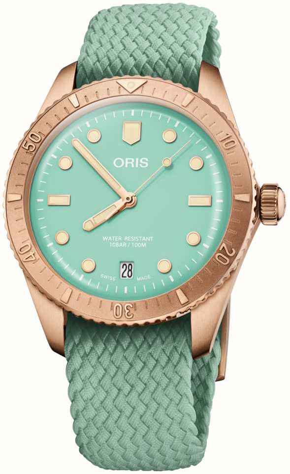 Oris 01 733 7771 3157-07 3 19 03BRS Divers Grön/Textil Ø38 mm - Oris