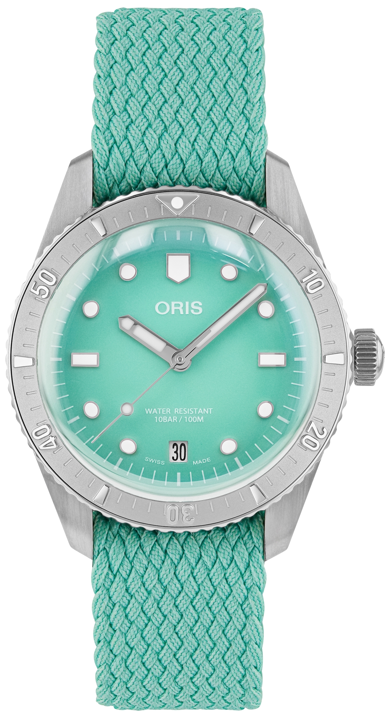 Oris Damklocka 01 733 7771 4057-07 3 19 03S Divers Grön/Textil Ø38 - Oris