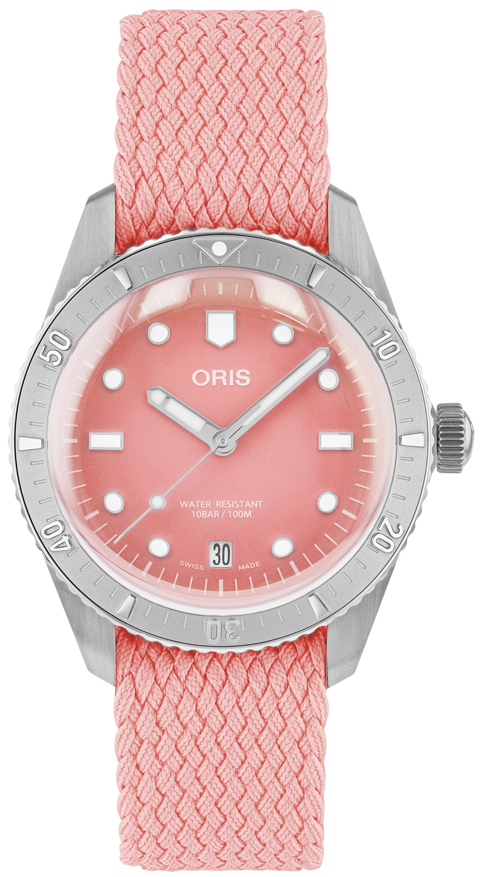 Oris Damklocka 01 733 7771 4058-07 3 19 04S Divers Röd/Textil Ø38 mm - Oris