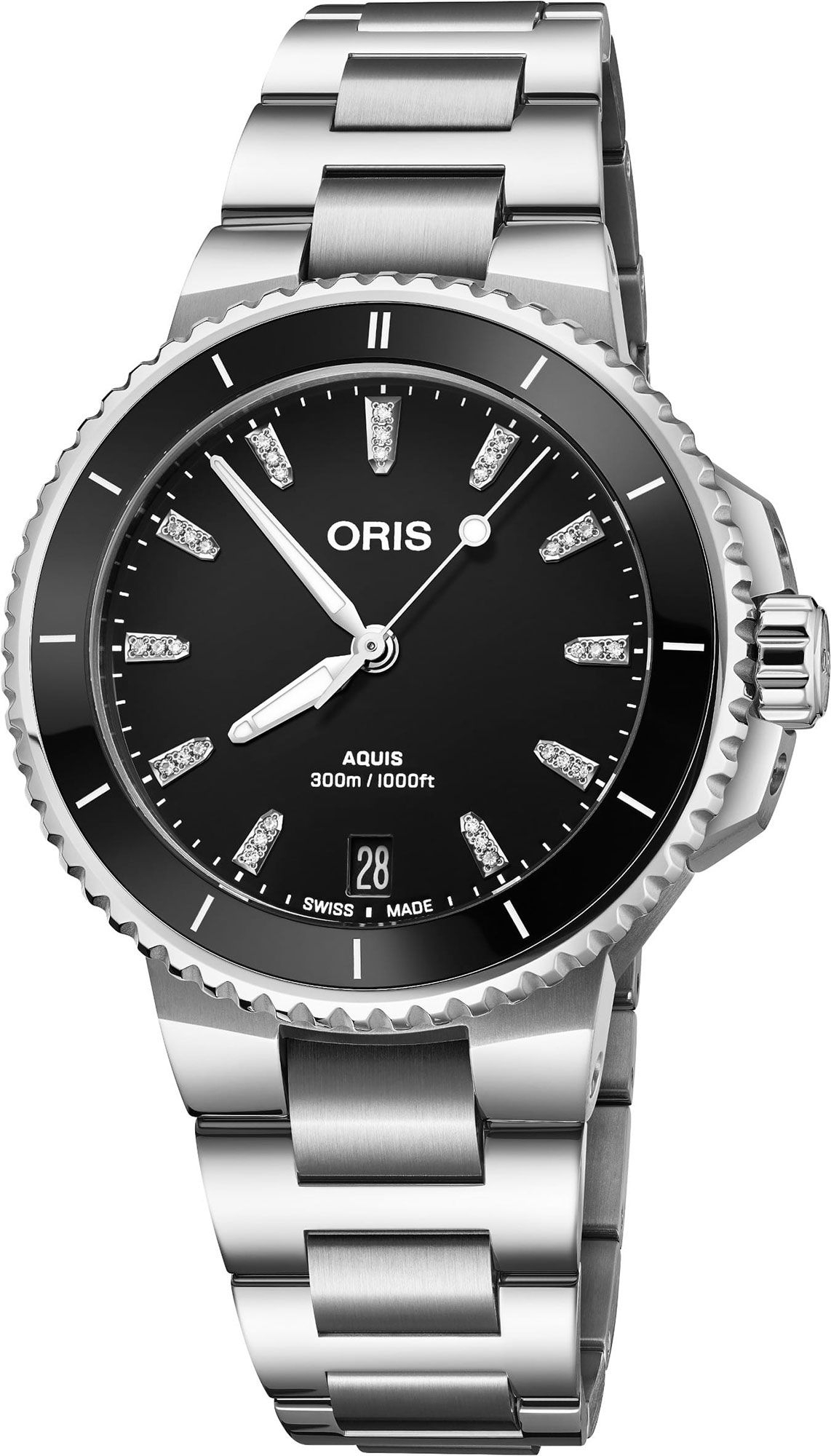 Oris Damklocka 01 733 7792 4194-07 8 19 05P Aquis Svart/Stål Ø36.5 - Oris