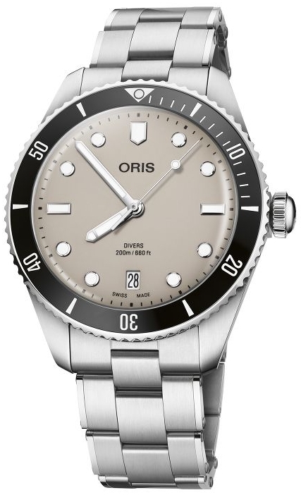 Oris 01 733 7795 4051-Set Divers Brun/Stål Ø39 mm - Oris