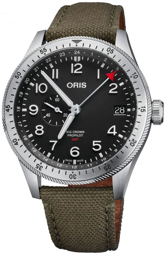 Oris Herrklocka 01 748 7756 4064-07 3 22 02LC Aviation Svart/Läder - Oris