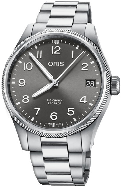 Oris Herrklocka 01 751 7761 4063-07 8 20 08P Aviation Grå/Stål Ø41 - Oris
