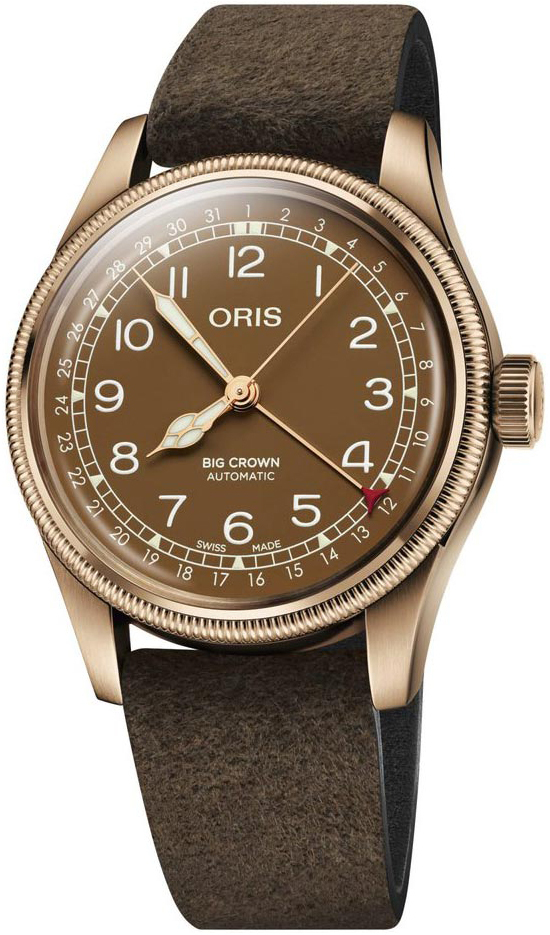 Oris Herrklocka 01 754 7741 3166-07 5 20 74BR Aviation Brun/Läder - Oris