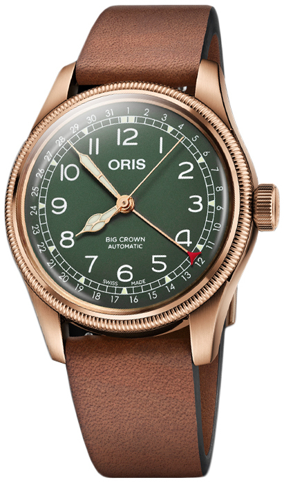 Oris Herrklocka 01 754 7741 3167-07 5 20 58BR Aviation Grön/Läder - Oris