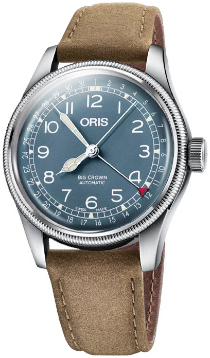 Oris Herrklocka 01 754 7741 4065-07 5 20 63 Aviation Blå/Läder Ø40 - Oris