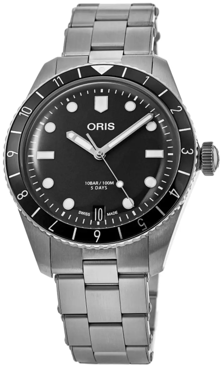 Oris Herrklocka 01 771 7791 4054-07 8 20 18 Divers Svart/Stål Ø40 mm - Oris