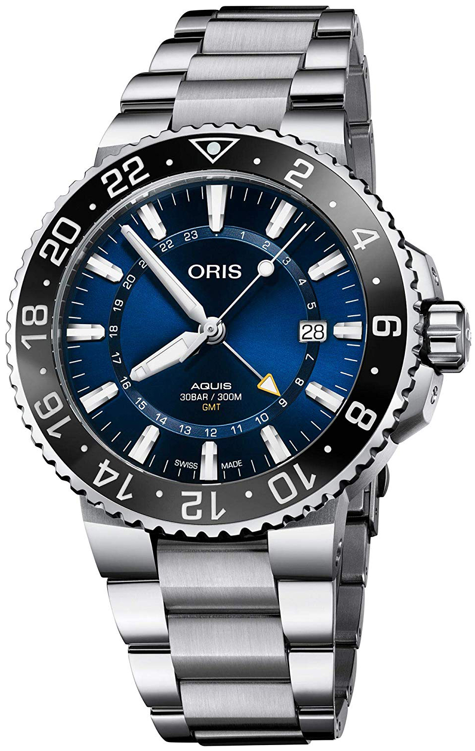 Oris Herrklocka 01 798 7754 4135-07 8 24 05PEB Aquis Bl&aring;/St&aring;l