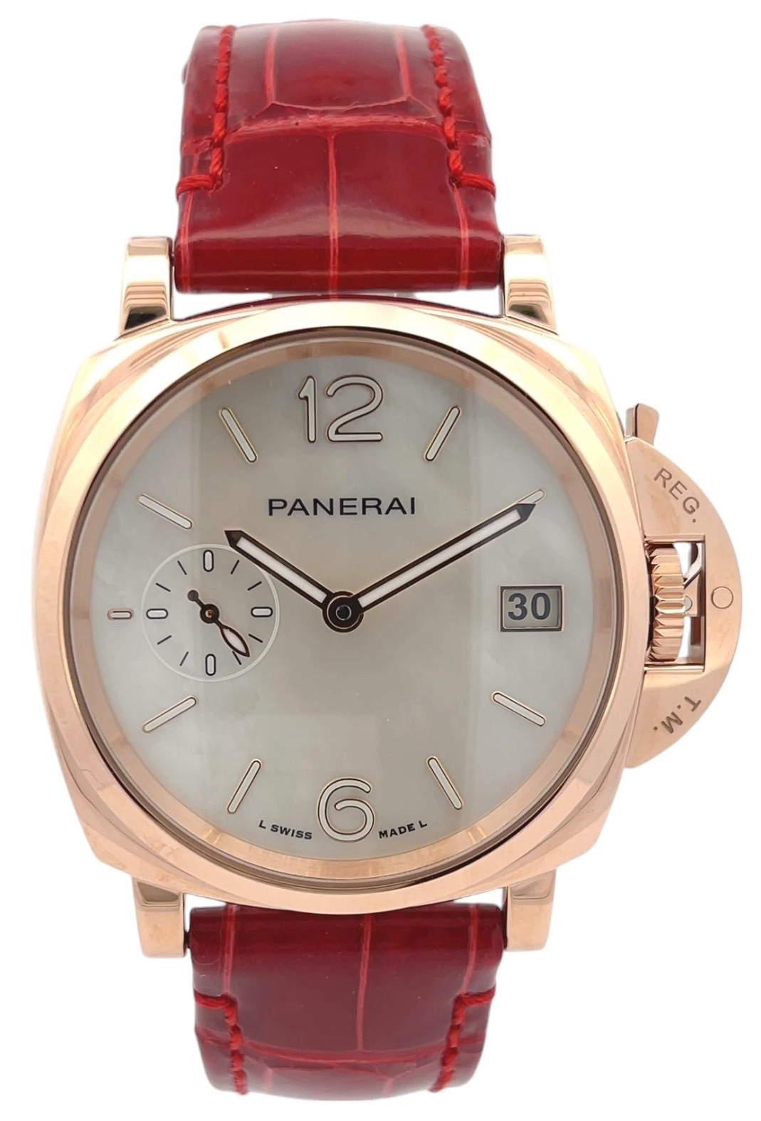 Panerai Herrklocka PAM01280 Luminor Vit/Läder Ø42 mm - Panerai