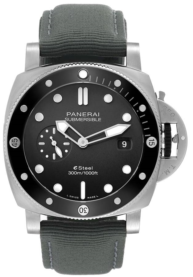 Panerai Herrklocka PAM01288 Submersible Grå/Textil Ø44 mm - Panerai