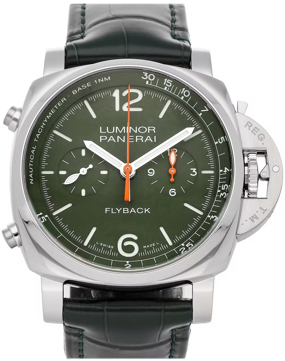 Panerai Herrklocka PAM01296 Luminor Grön/Läder Ø44 mm - Panerai