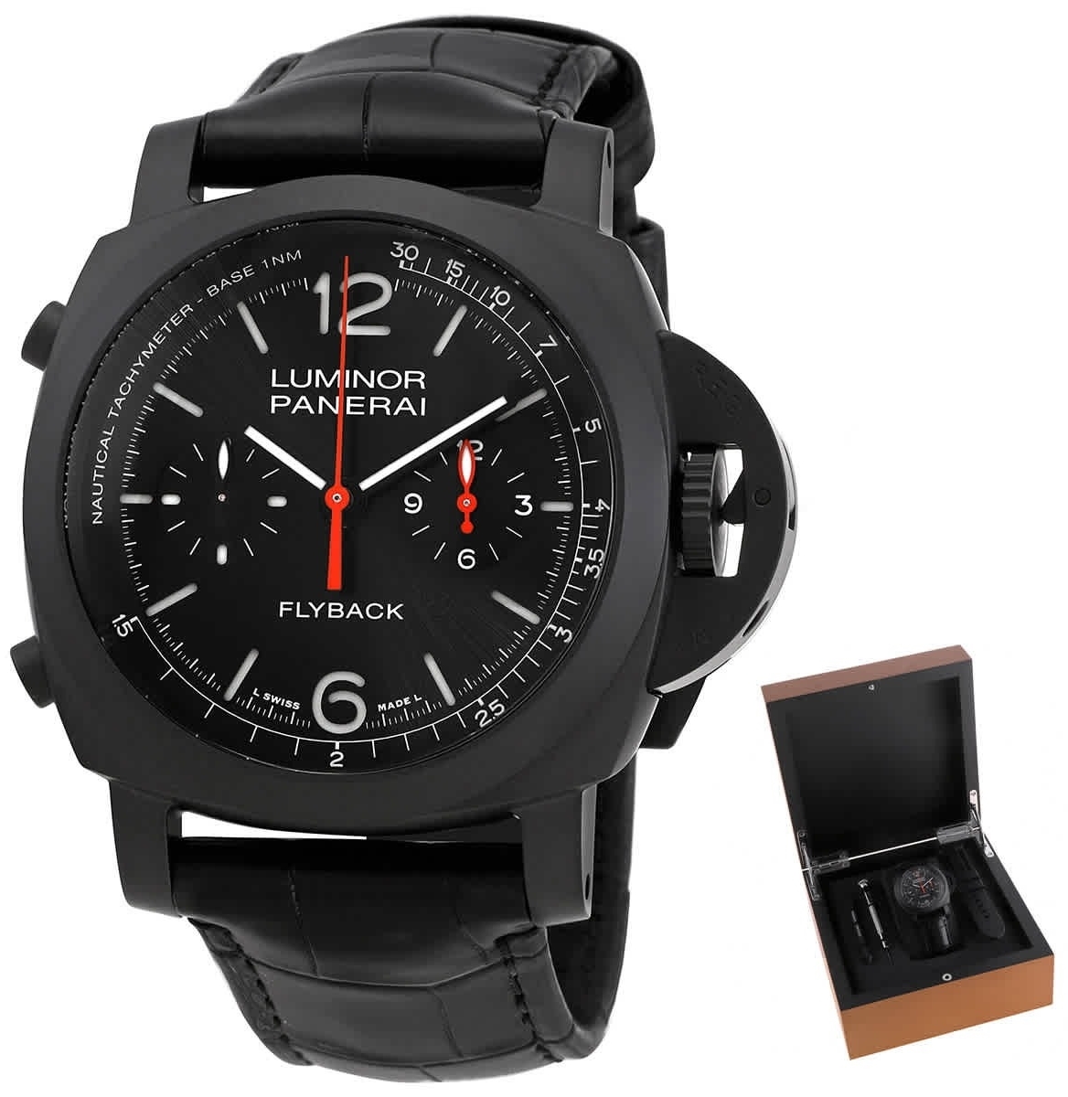 Panerai Herrklocka PAM01298 Luminor Svart/Läder Ø44 mm - Panerai