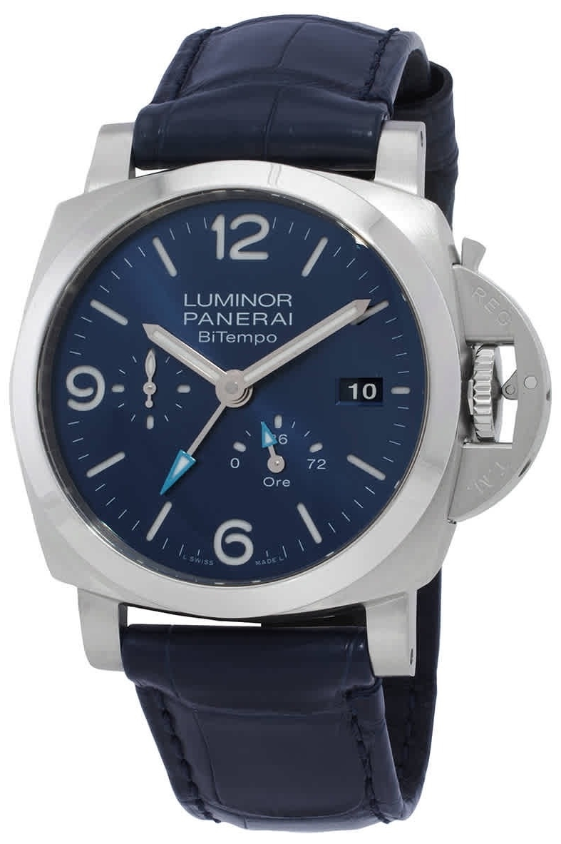 Panerai Herrklocka PAM01361 Luminor Blå/Läder Ø44 mm - Panerai