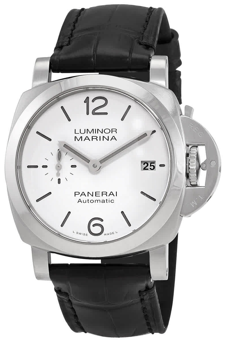 Panerai PAM01371 Luminor Vit/Läder Ø40 mm - Panerai
