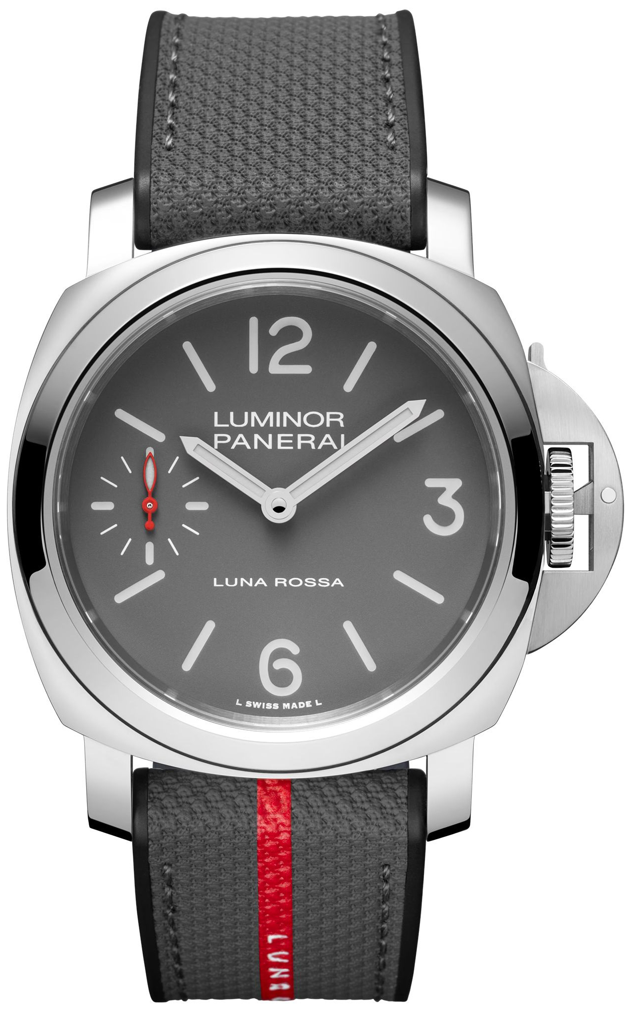 Panerai Herrklocka PAM01653 Luminor Gr&aring;/Gummi &Oslash;44 mm