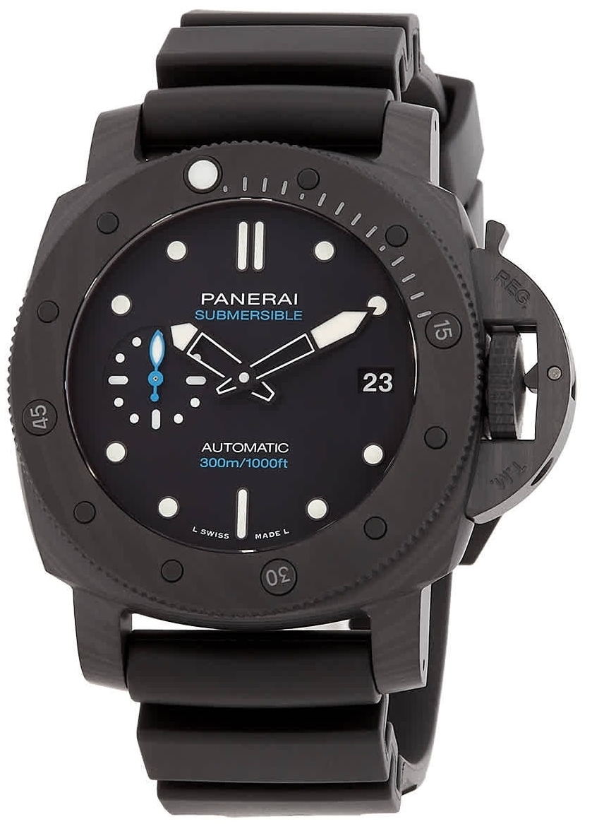 Panerai Herrklocka PAM02231 Submersible Svart/Gummi Ø42 mm - Panerai