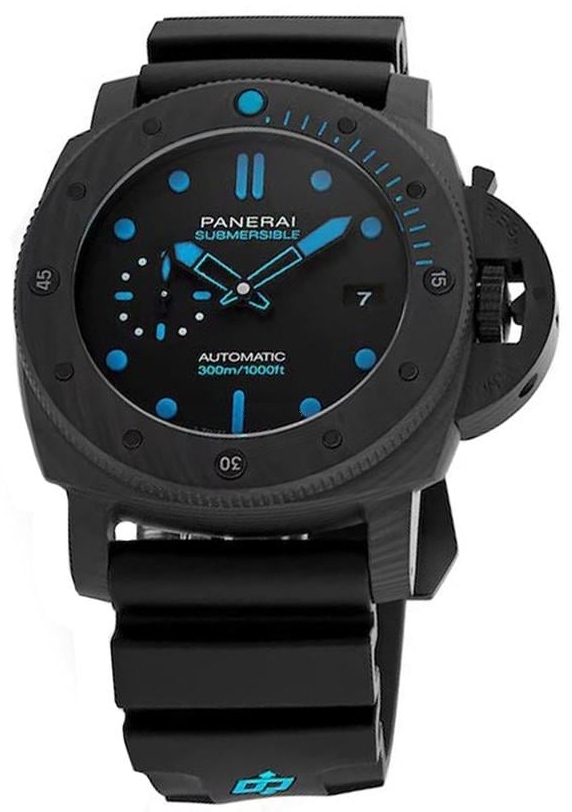 Panerai Herrklocka PAM02616 Submersible Svart/Gummi Ø47 mm - Panerai