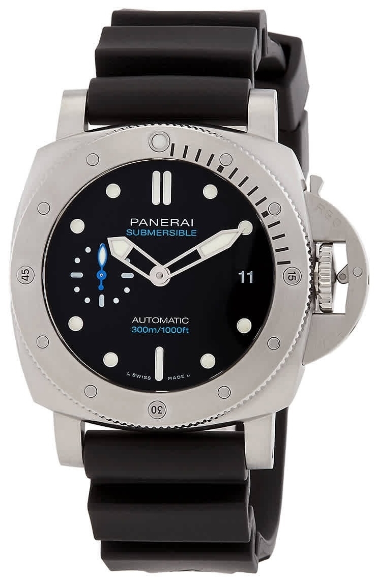 Panerai Herrklocka PAM02973 Submersible Svart/Gummi Ø42 mm - Panerai