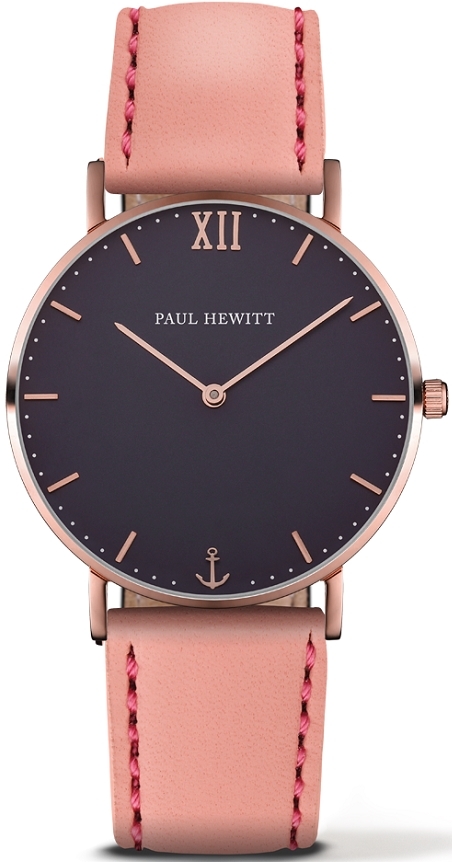 Paul Hewitt Damklocka PH-6455176L Sailor Line Svart/Läder Ø36 mm - Paul Hewitt