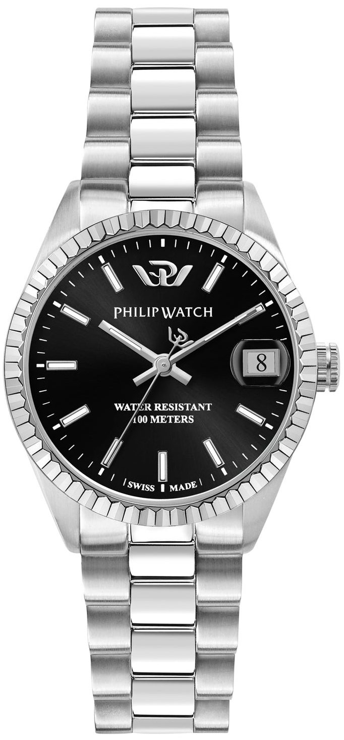 Philip Watch Damklocka R8253597589 Caribe Svart/Stål Ø31 mm