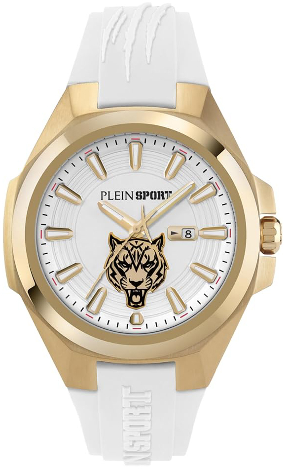 Philipp Plein Herrklocka PS7BA0224 Tigermaster Vit/Gummi Ø47 mm