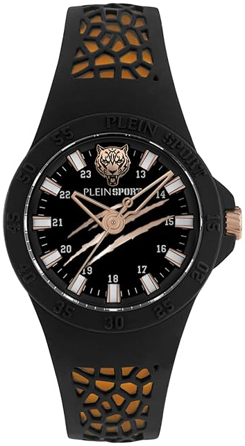 Philipp Plein PSBBA0123 Thunderstorm Svart/Gummi Ø40 mm