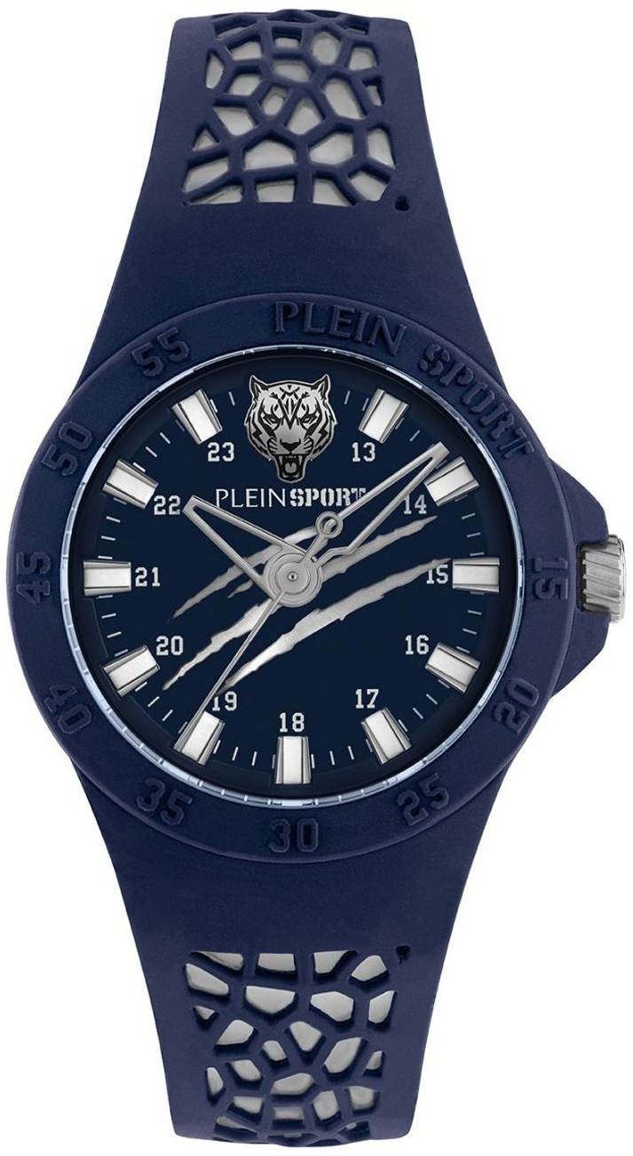 Philipp Plein PSBBA0223 Thunderstorm Blå/Gummi Ø40 mm