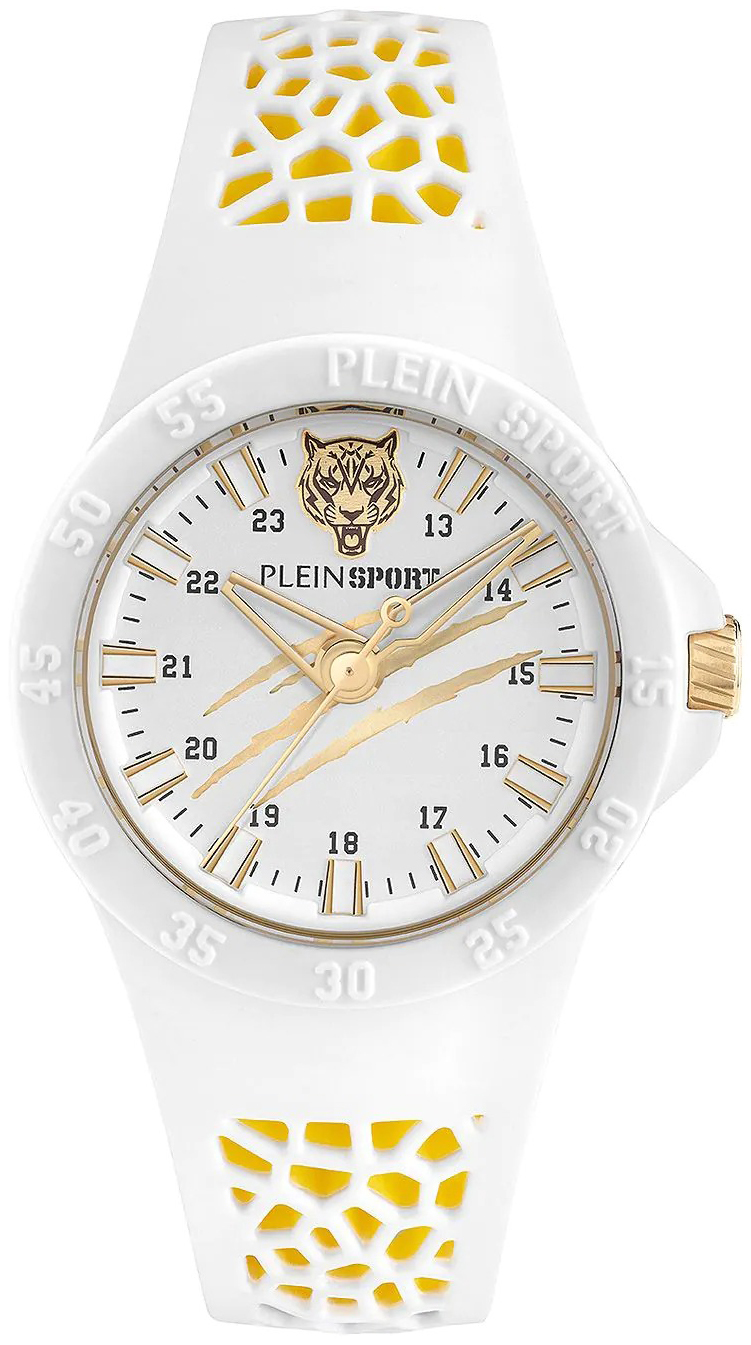 Philipp Plein PSBBA0323 Thunderstorm Vit/Gummi Ø40 mm