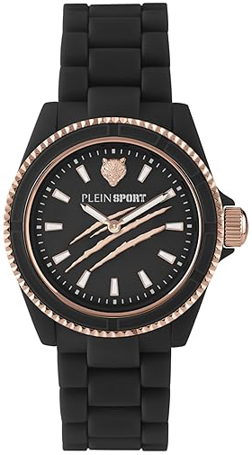 Philipp Plein Damklocka PSHBA1623 The Scratch Svart/Gummi Ø38 mm