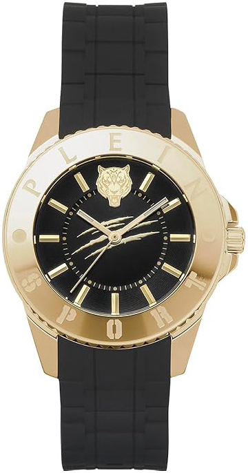 Philipp Plein Damklocka PSKBA0223 Glam Svart/Gummi Ø40 mm