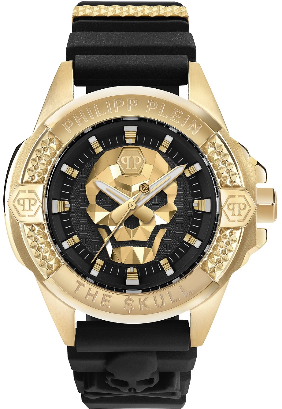 Philipp Plein Herrklocka PWAAA0221 The Skull Svart/Gummi &Oslash;44 mm