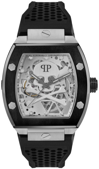 Philipp Plein Herrklocka PWBAA2023 The Skeleton Silverfärgad/Gummi - Philipp Plein
