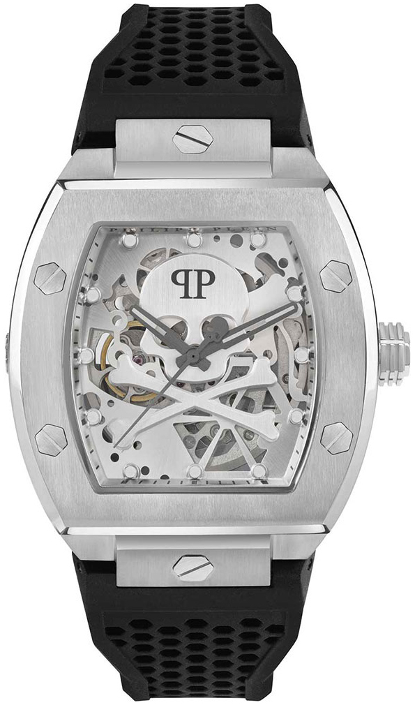 Philipp Plein Herrklocka PWBAA2123 The Skeleton Silverfärgad/Gummi - Philipp Plein