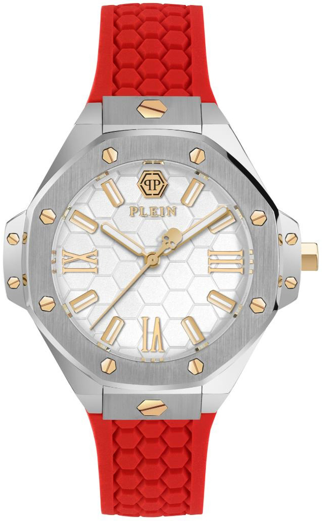 Philipp Plein Damklocka PWBDA0124 Royal Vit/Gummi Ø39 mm - Philipp Plein