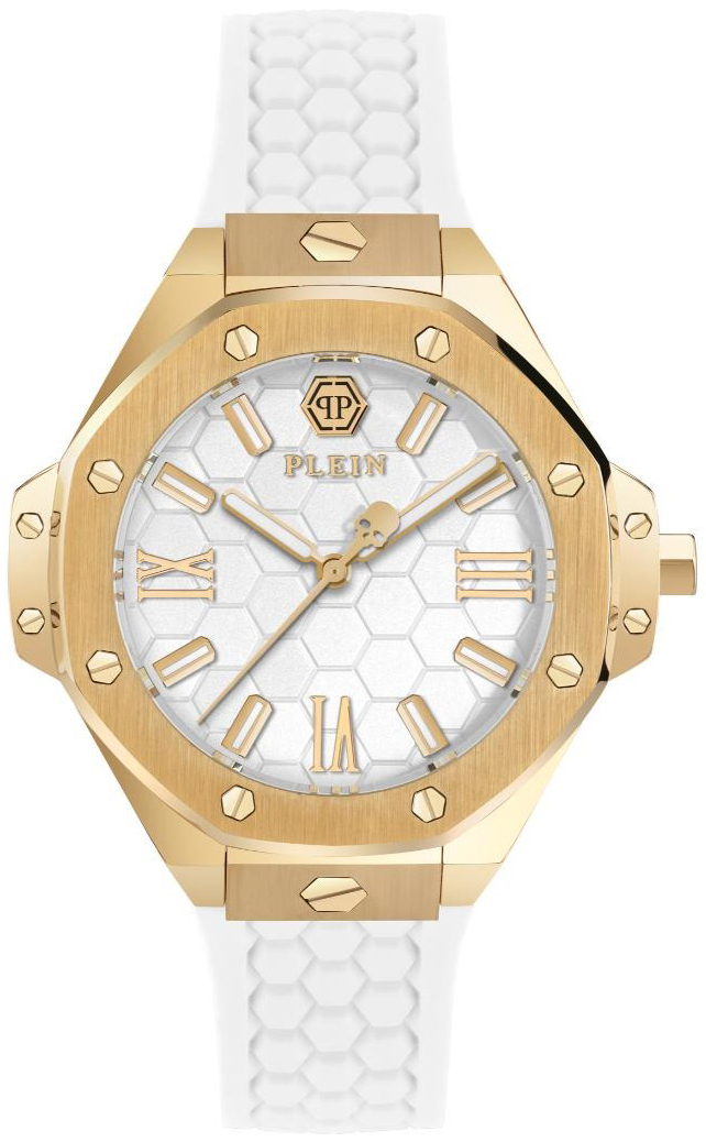 Philipp Plein Damklocka PWBDA0224 Royal Vit/Gummi Ø39 mm - Philipp Plein