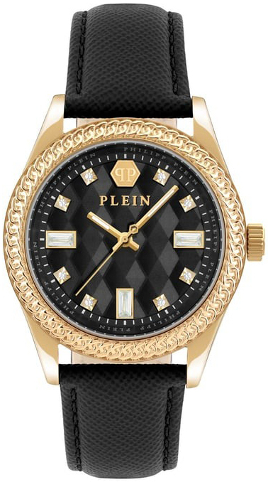 Philipp Plein Damklocka PWCDA0224 Queen Svart/L&auml;der &Oslash;38 mm
