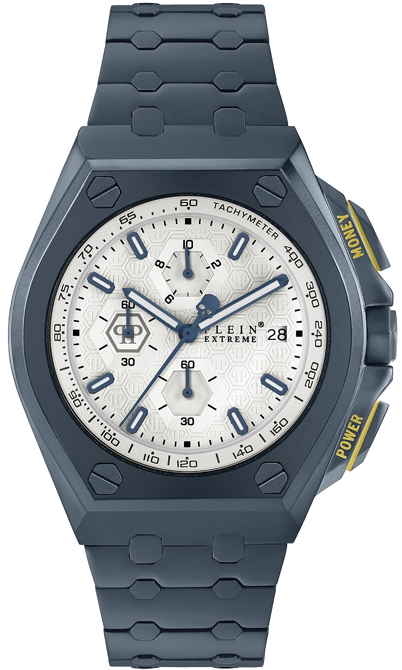 Philipp Plein Herrklocka PWGAA0721 Plein Extreme Vit/Stål Ø44 mm - Philipp Plein