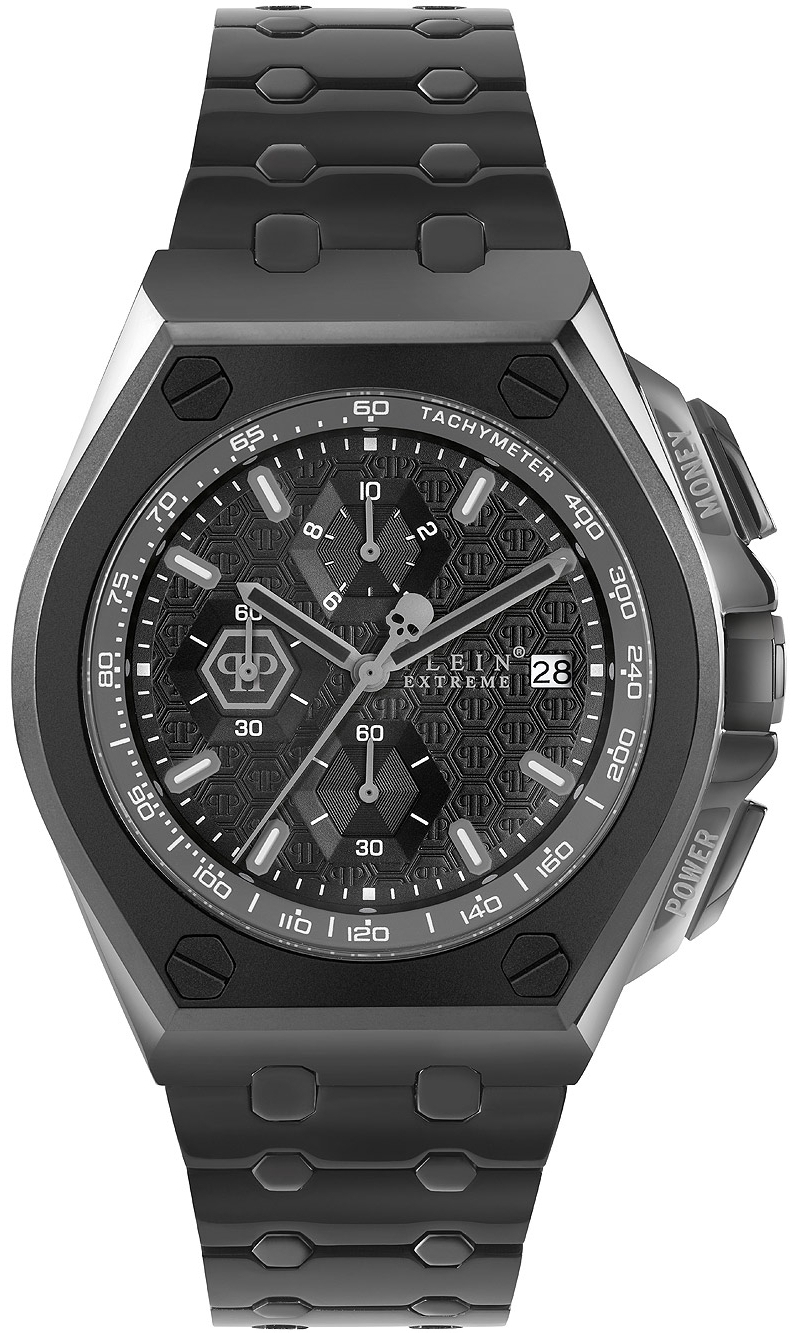 Philipp Plein Herrklocka PWGAA0921 Plein Extreme Svart/Stål Ø44 mm - Philipp Plein