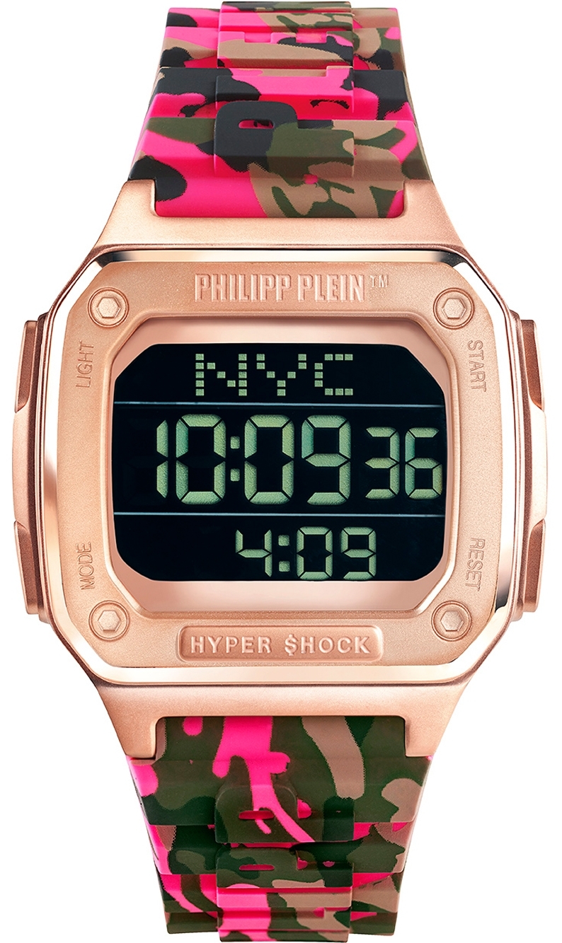 Philipp Plein PWHAA1622 Hyper Shock Svart/Gummi Ø44 mm - Philipp Plein