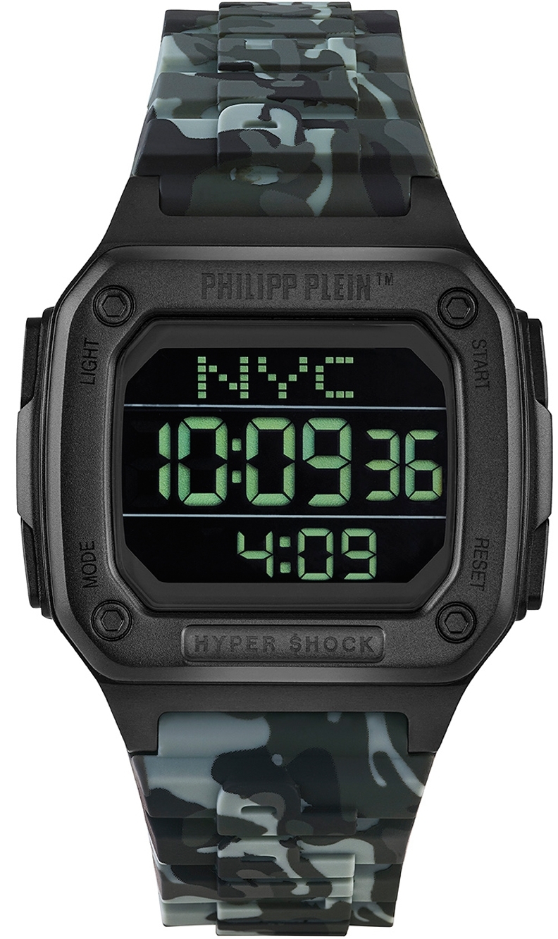 Philipp Plein PWHAA1822 Hyper Shock Svart/Gummi Ø44 mm - Philipp Plein