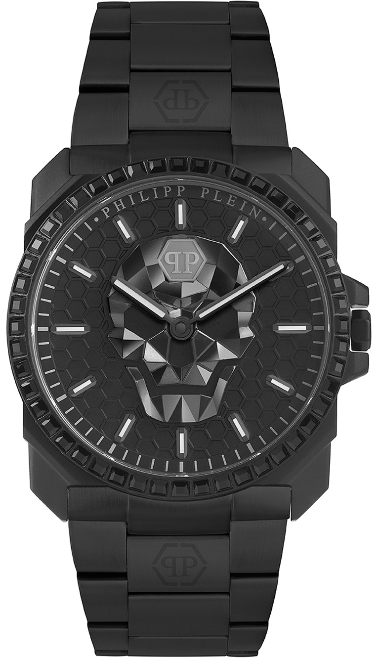 Philipp Plein Herrklocka PWLAA0922 The Skull Svart/Stål Ø40 mm - Philipp Plein