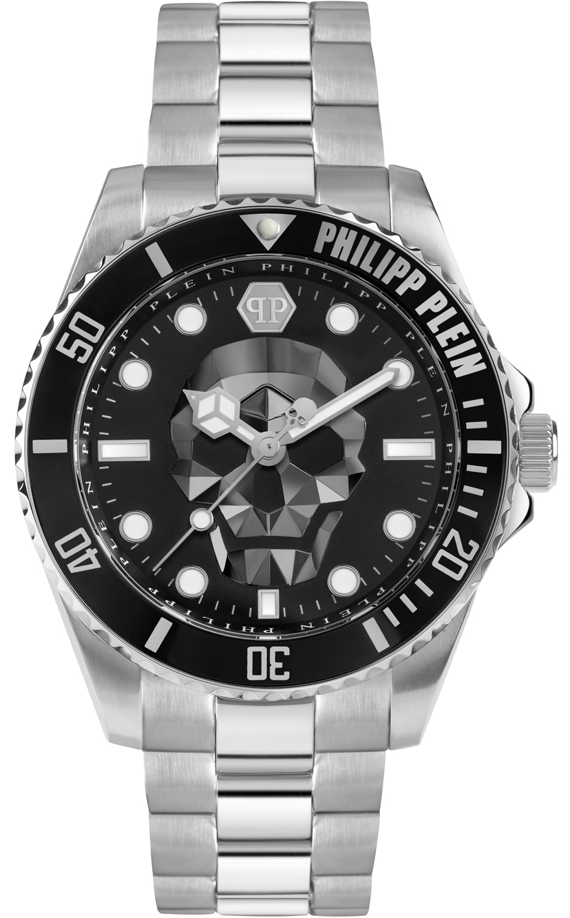 Philipp Plein Herrklocka PWOAA0522 The Skull Svart/Stål Ø44 mm - Philipp Plein