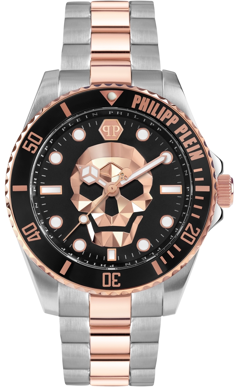 Philipp Plein Herrklocka PWOAA0822 The Skull Svart/Stål Ø44 mm - Philipp Plein