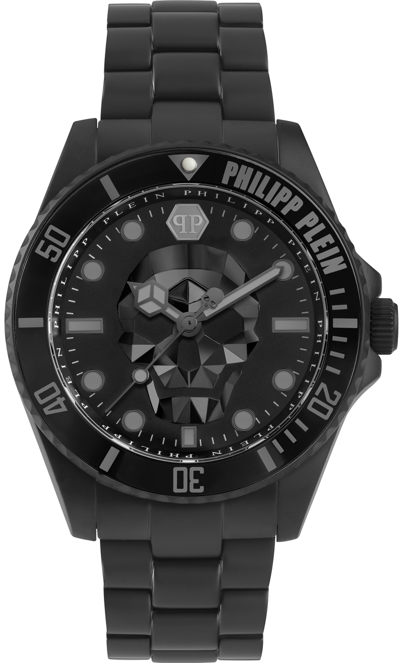 Philipp Plein Herrklocka PWOAA0922 The Skull Svart/Stål Ø44 mm - Philipp Plein