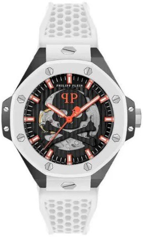 Philipp Plein Herrklocka PWPFA0724 The Skeleton Svart/Gummi Ø46 mm - Philipp Plein