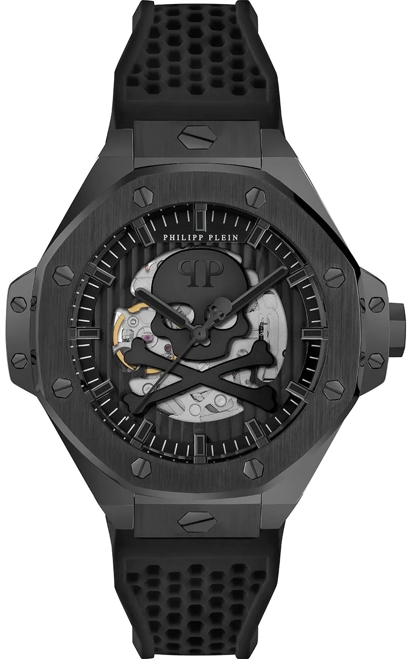 Philipp Plein Herrklocka PWPFA0924 Skeleton Royal Svart/Gummi Ø46 mm - Philipp Plein